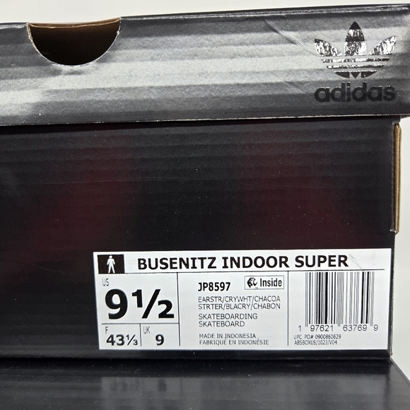 adidas Busenitz Indoor Men\'s Super Earth Strata Crystal White Shoes Size 9.5 New main image 5